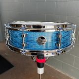Doc Sweeney Impact Series Curly Maple 4.75x14" Snare Drum in Ocean Blue Hand Rubbed Oil