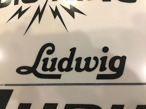 Ludwig Black Vintage 60's Logo Replacement Sticker (Hi Quality 3M Vinyl!)