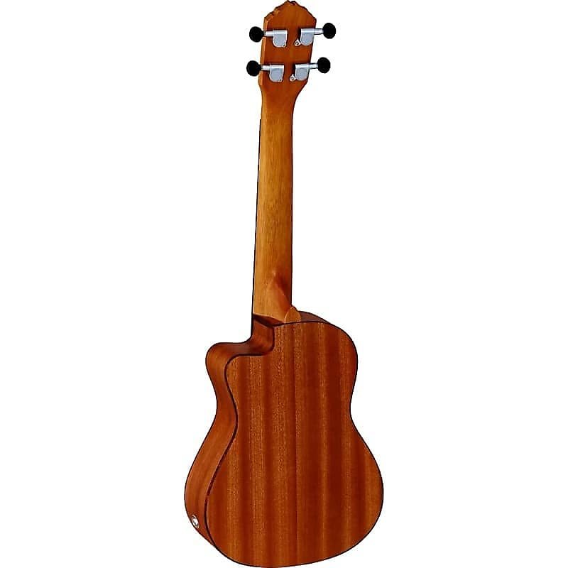 Ortega Guitars RU5CE-L Bonfire Series Concert Left-Handed Ukulele w/ Laser Engraved Butterfly