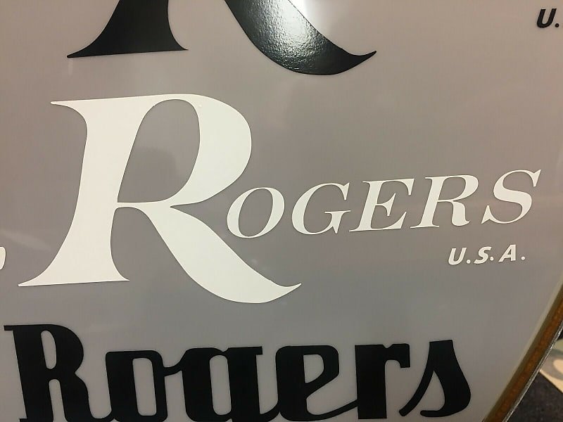 Autocollant de remplacement du logo réplique blanc Rogers des années 60/70/80 (vinyle 3M de haute qualité !)