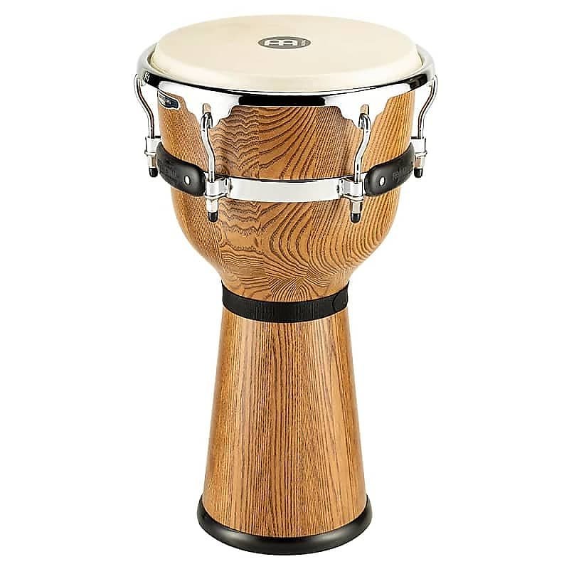 Meinl DJW3ZFA-M 12" Floatune Series Zebra Finished Ash Wood Djembe