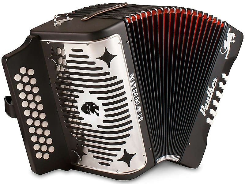 Hohner 3100FB Panther Diatonic F/Bb/Eb Accordion w/ Carton & Strap