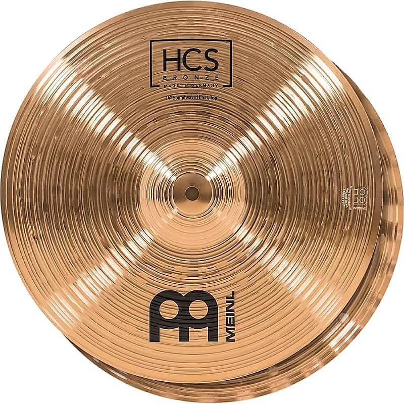 Meinl HCS Bronze HCSB14SWH 14" Soundwave Hihat, pair