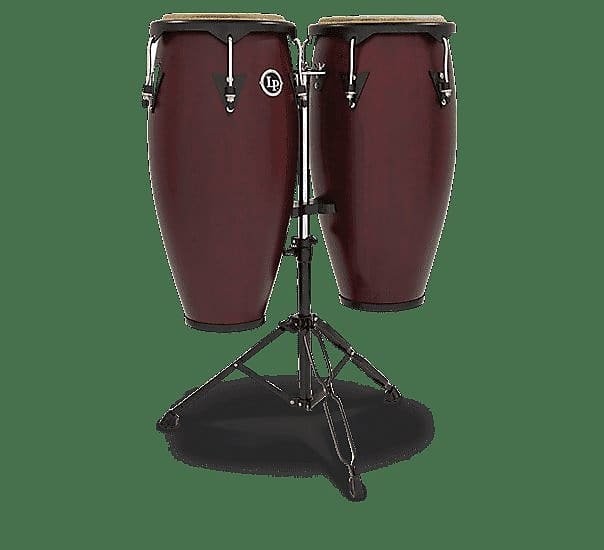 Ensemble de congas LP Latin Percussion LP646NY-DW City Series avec support de congas (précommande)