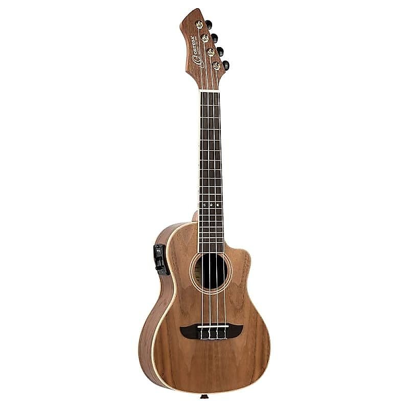 Ortega Guitars RUWN-CE Horizon Series Concert A/E Ukulele in Satin Natural w/ Gig Bag