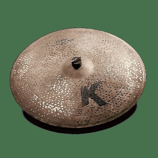 Cymbale Ride Zildjian K0986 20" K Custom côté gauche avec 3 rivets et lien vidéo