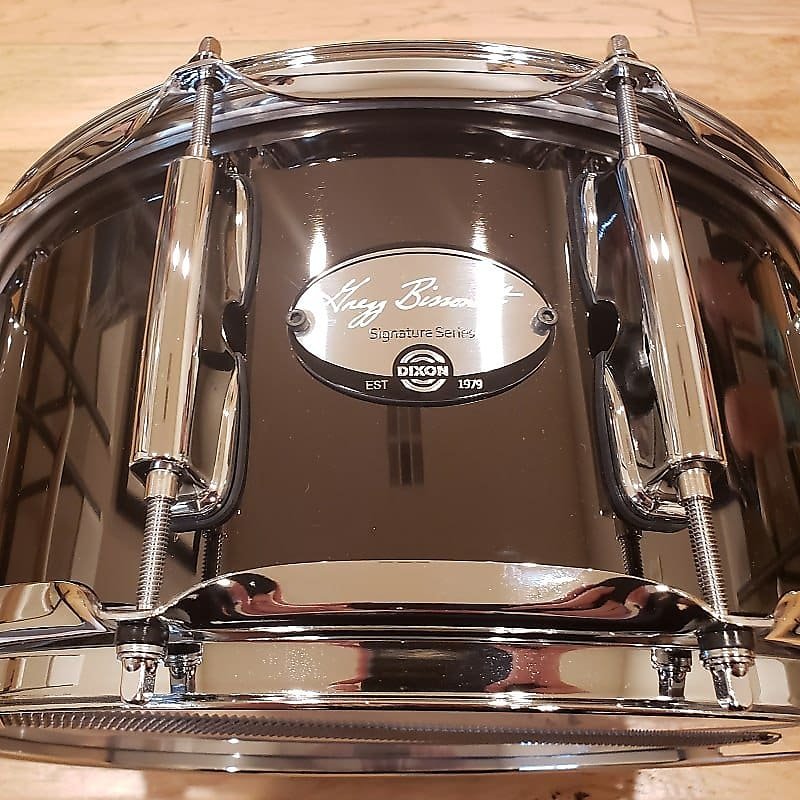 Dixon 6.5x14" Gregg Bissonette SIgnature Black Nickel over Steel Snare Drum *IN STOCK*