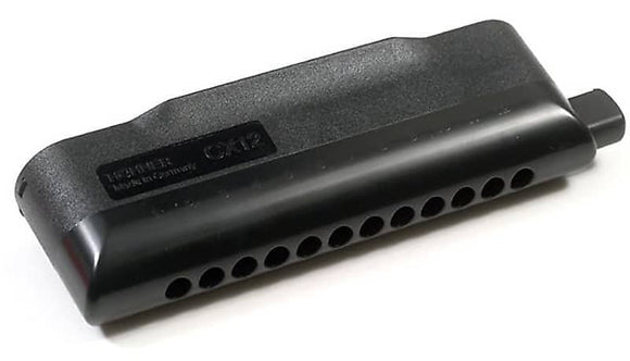Hohner 7545-A CX-12 Black Harmonica in Key of A