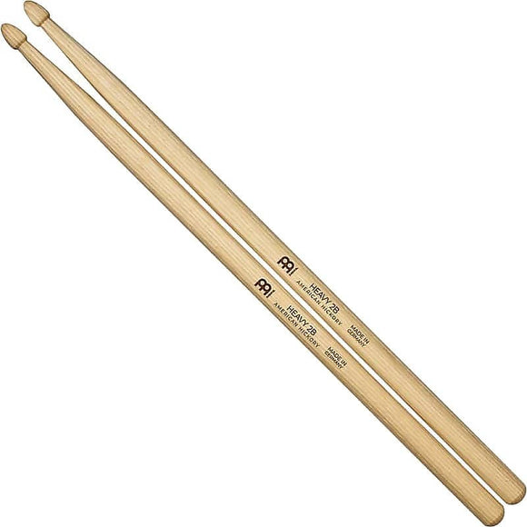 Meinl SB110 Heavy 2B (Pair) Drum Sticks w/ Video Link Wood Tip