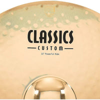 Cymbale Ride puissante Meinl Classics Custom Brilliant CC22PR-B de 22 pouces