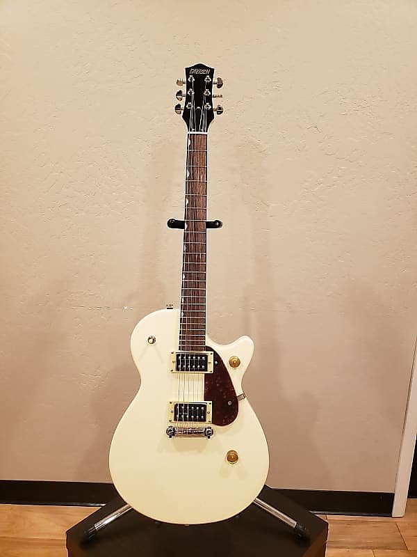 Gretsch G2210 Streamliner Junior Jet Club Solid Body en blanc vintage avec touche en laurier *EN STOCK*