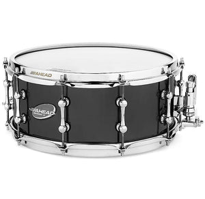 Ahead AS614 6x14" Black Chrome on Brass Snare Drum w/ Dunnett Throw-off