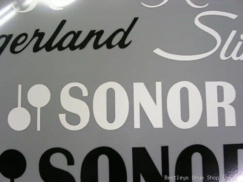 Sonor White Vintage 90's Logo Replacement Sticker/Decal (High Quality 3M Vinyl!)