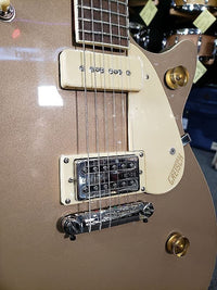 Gretsch G2215-P90 Streamliner Junior Jet Club Solid-Body en Sahara Metallic avec touche en laurier *EN STOCK*