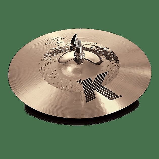 Cymbale de charleston hybride Zildjian K1225 14,25" K Custom (haut)