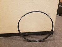 22" Black Bass Drum Hoop with Blue Inlay