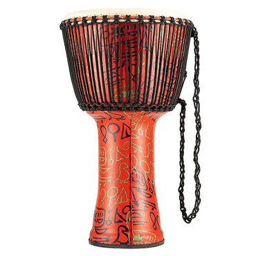 Meinl PADJ1-XL-G 14" Travel Series Pharaoh's Script Rope Tuned Djembe w/ Goat Head