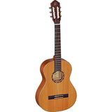 Ortega Guitars R122-7/8 Family Series Cedar Top 7/8-Size Nylon String Guitar w/ Gig Bag
