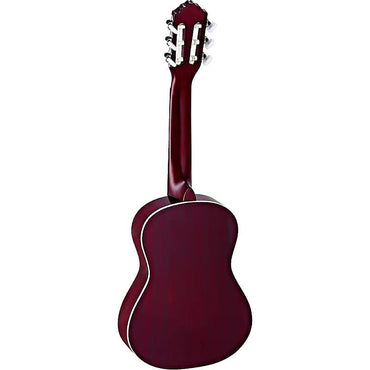 Ortega Guitars R121-1/4WR Family Series 1/4-Sized Nylon String Guitar in Gloss Wine Red w/ Gig Bag & Video Link