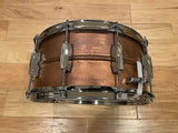 Ludwig LC663 6.5x14" 10-Lug Raw Copperphonic Snare Drum in Natural Patina