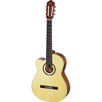 Guitare à cordes en nylon Ortega Guitars Performer A/E pour gaucher et manche fin avec housse de transport (précommande)