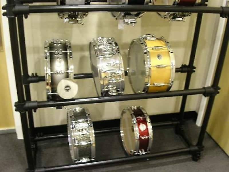 Four Row Snare Drum Display Rack Shelf - Works With ALL Brands ...