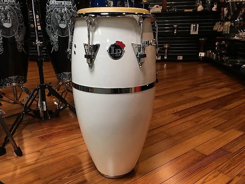 LP Latin Percussion LP559X-1WH Patato Signature Fiberglass 11-3/4" Conga in White & Chrome *IN STOCK*