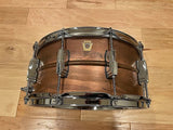 Ludwig LC663 6.5x14" 10-Lug Raw Copperphonic Snare Drum in Natural Patina