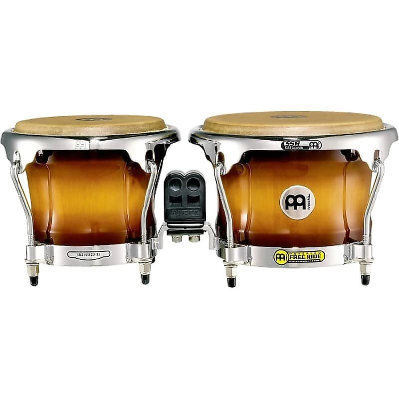 Bongos en bois Meinl FWB400GAB 7" et 8 1/2" de la série professionnelle avec finition Gold Amber Sunburst