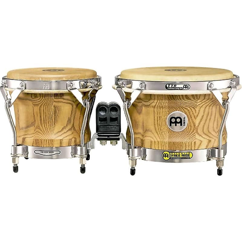 Bongos en bois Meinl WB500ZFA-M 7" et 8,5" Woodcraft Series en frêne avec finition zébrée