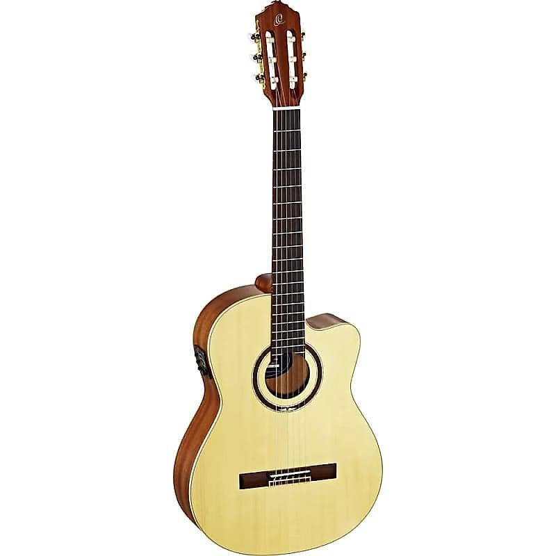 Ortega Guitars RCE138SN Performer Series A/E Slim Neck Nylon String Guitar w/ Gig Bag & Video Link