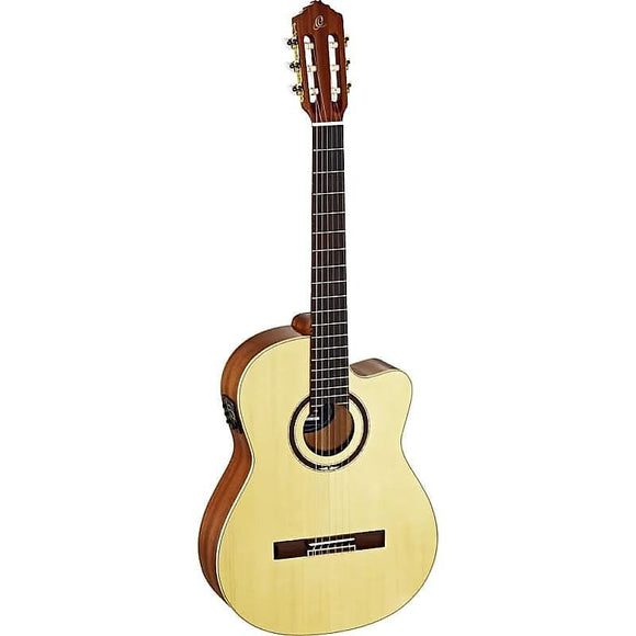 Ortega Guitars RCE138SN Performer Series A/E Slim Neck Nylon String Guitar w/ Gig Bag & Video Link