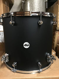 DW DDLM1618TTBL Design Series 16x18" Floor Tom in Satin Black