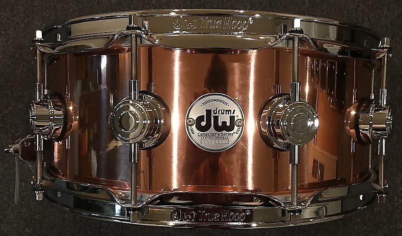 DW DRVP5514SPC Collector's Series 5.5x14" Polished 3mm Copper Snare Drum w/ Chrome Hardware