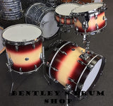 Gretsch Brooklyn Series 12/14/18" Drum Kit Set in Satin Tobacco to Vintage White Burst Lacquer w/ Matching Snare Drum