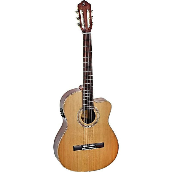 Ortega Guitars RCE159SN Performer Series A/E Slim Neck Nylon String Guitar w/ Gig Bag & Video Link