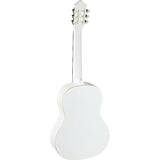 Ortega Guitars R121WH Family Series Nylon String Guitar in Gloss White w/ Gig Bag