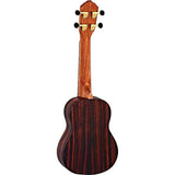 Ortega Guitars RUEB-SO Timber Series Ebony Top Soprano Ukulele