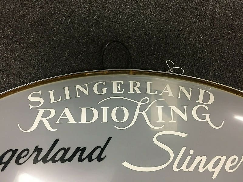 Autocollant de remplacement avec logo vintage blanc des années 40 de Radio King Slingerland (vinyle 3M de haute qualité !)