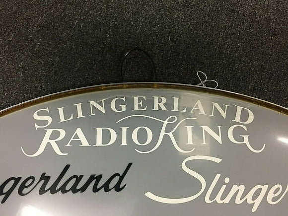 Radio King Slingerland 40s White Vintage Logo Replacement Sticker (Hi Quality 3M Vinyl!)