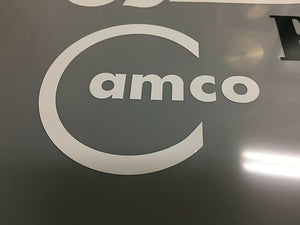 Camco 60's/70's White Replica Vintage Logo Sticker (Hi Quality 3M Vinyl!)