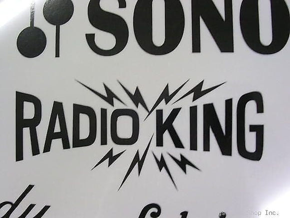 Radio King Black 30's Bolt Vintage Logo Replacement (Hi Quality 3M Vinyl!)