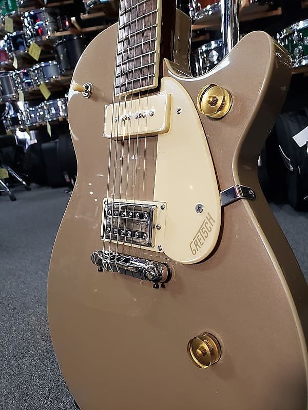 Gretsch G2215-P90 Streamliner Junior Jet Club Solid-Body en Sahara Metallic avec touche en laurier *EN STOCK*