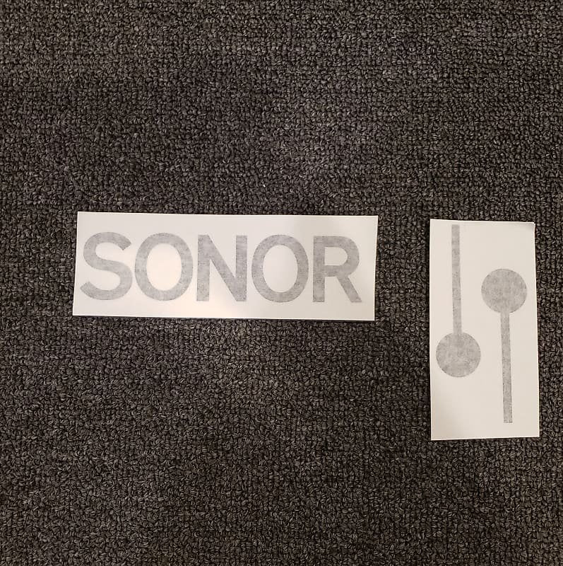 Sonor Black Vintage 70s Logo Replacement Stickers