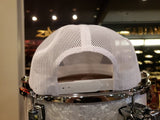 Bentley's Drum Shop Trucker Snapback Hat in Black and White