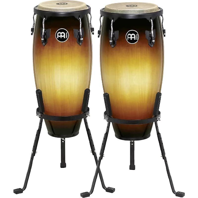 Ensemble de congas Meinl HC555VSB 10" Quinto et 11" Conga Headliner Series en finition Vintage Sunburst