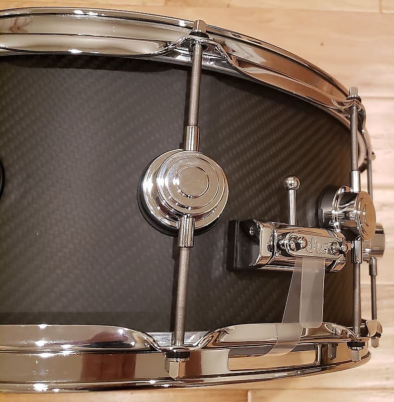 DW 6.5x14" Carbon Fiber Snare Drum with Chrome Hardware