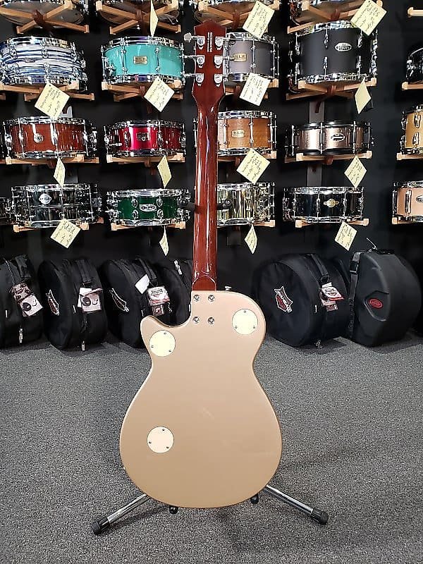 Gretsch G2215-P90 Streamliner Junior Jet Club Solid-Body en Sahara Metallic avec touche en laurier *EN STOCK*