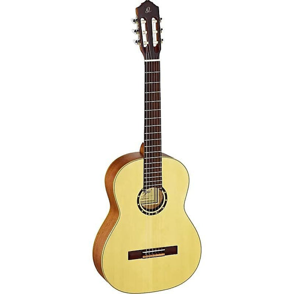 Ortega Guitars R121SN Family Series Spruce Top Slim Neck Nylon String Guitar w/ Gig Bag