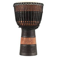 Meinl ADJ3-L+Bag 12" Original African Style Rope Tuned Brown & Black Wood Djembe w/ Gig Bag